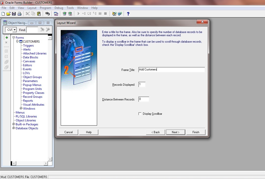 Part 3 Tutorial Create Wizard Layout Oracle Forms 11g Select The